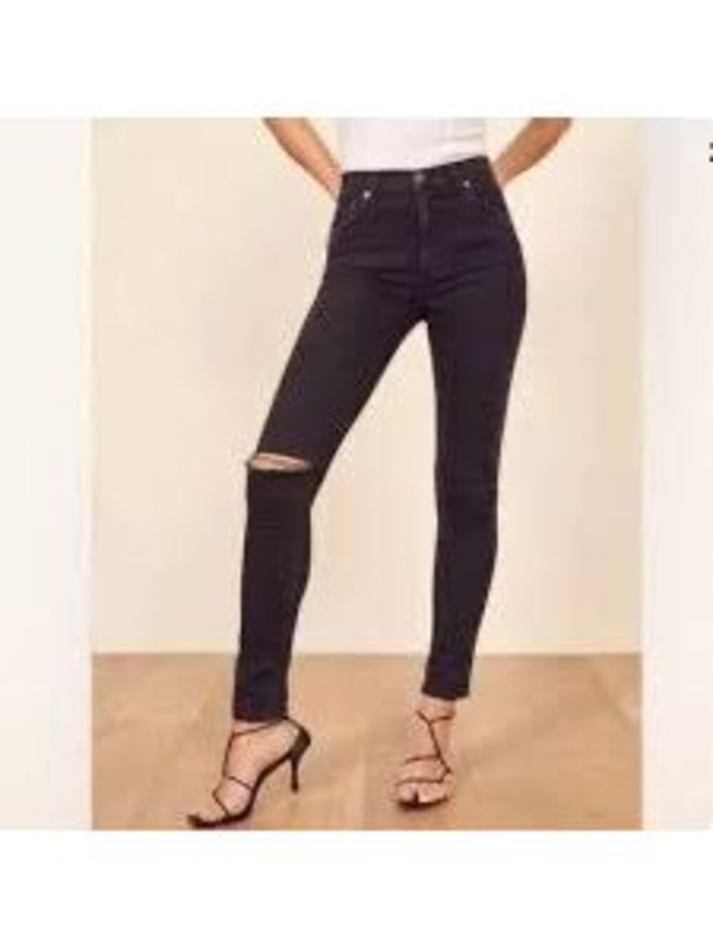 Reformation black skinny jeans size 29